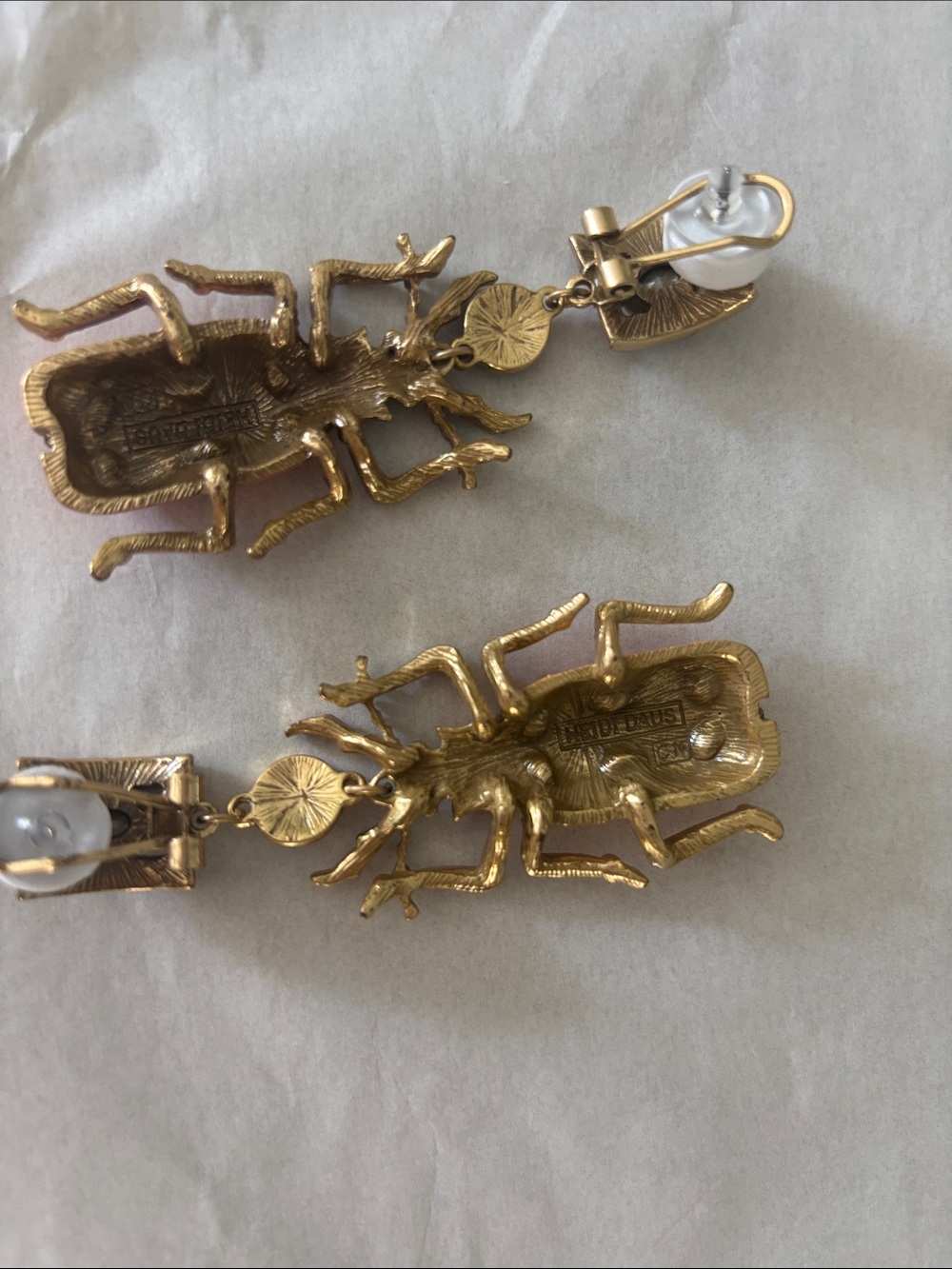 HEIDI DAUS Orange Multi-Stone Beetle Dangle Earrings - Women Jewelry - Picture 6 of 7